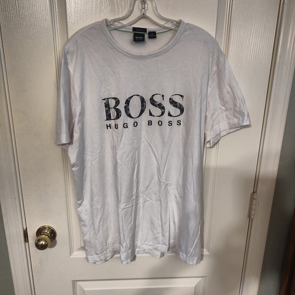 Hugo Boss White T-Shirt Regular Fit XXL Fits Like XL USA Smaller Fit
